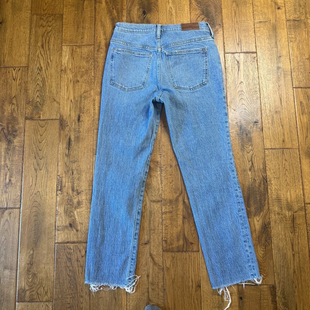 Madewell Jeans Womens Sz 26x27 The Mid Rise Perfect Vintage Jean Raw Hem - Picture 6 of 8
